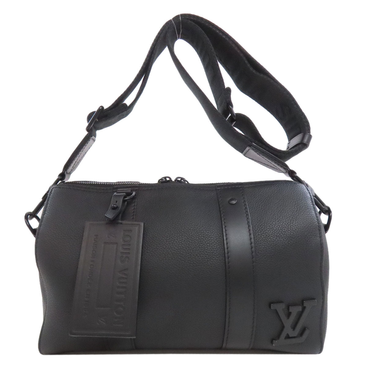 Louis Vuitton M80950 Keepall S Aerogram Calfskin Black Shoulder Bag