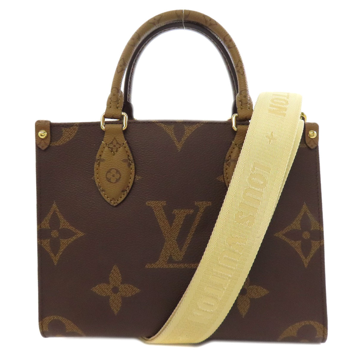 Louis Vuitton M46373 Giant On Go PM Monogram Canvas Brown Handbag