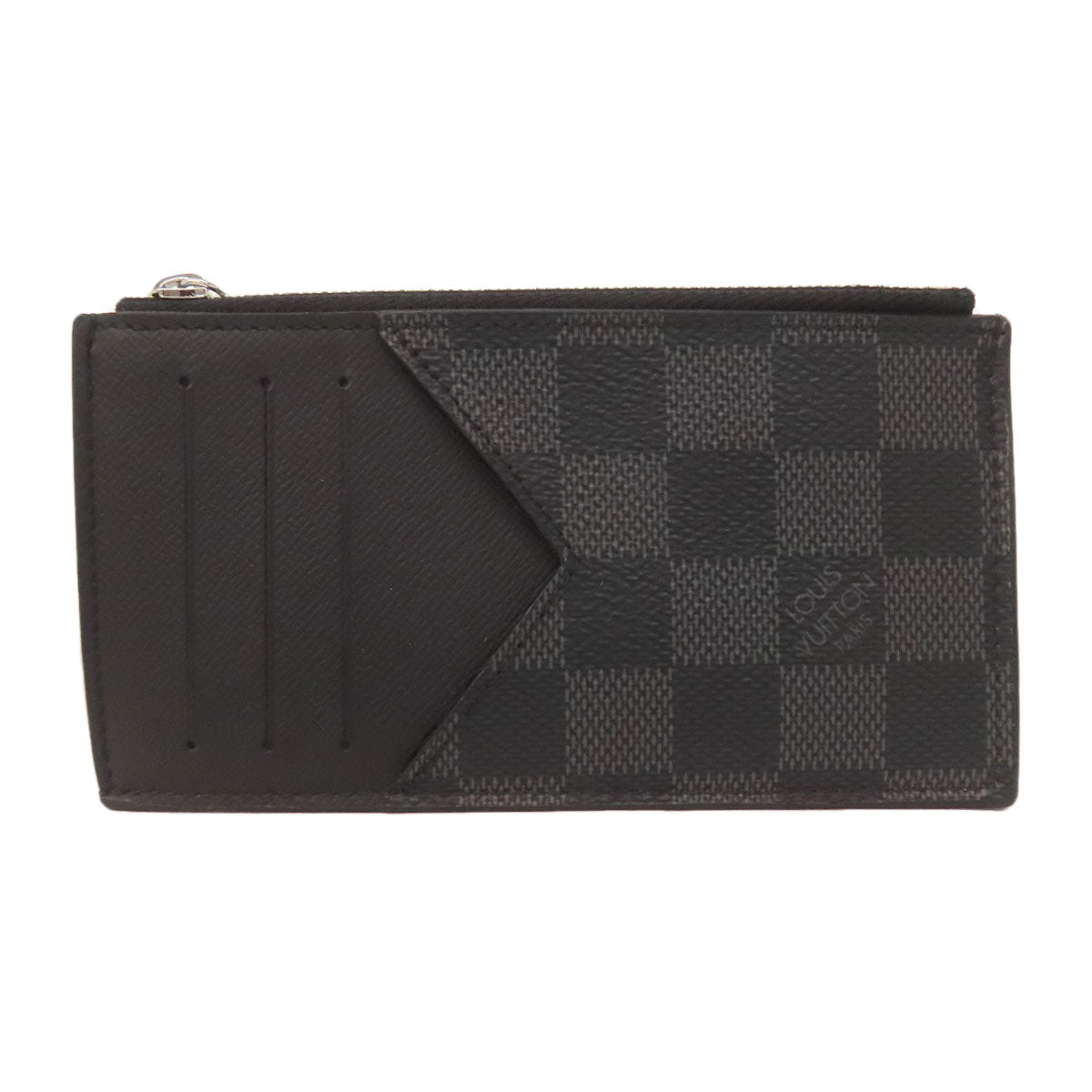 Louis Vuitton Coin N64038 Damier Coin holder Canvas Black Wallet Case 2