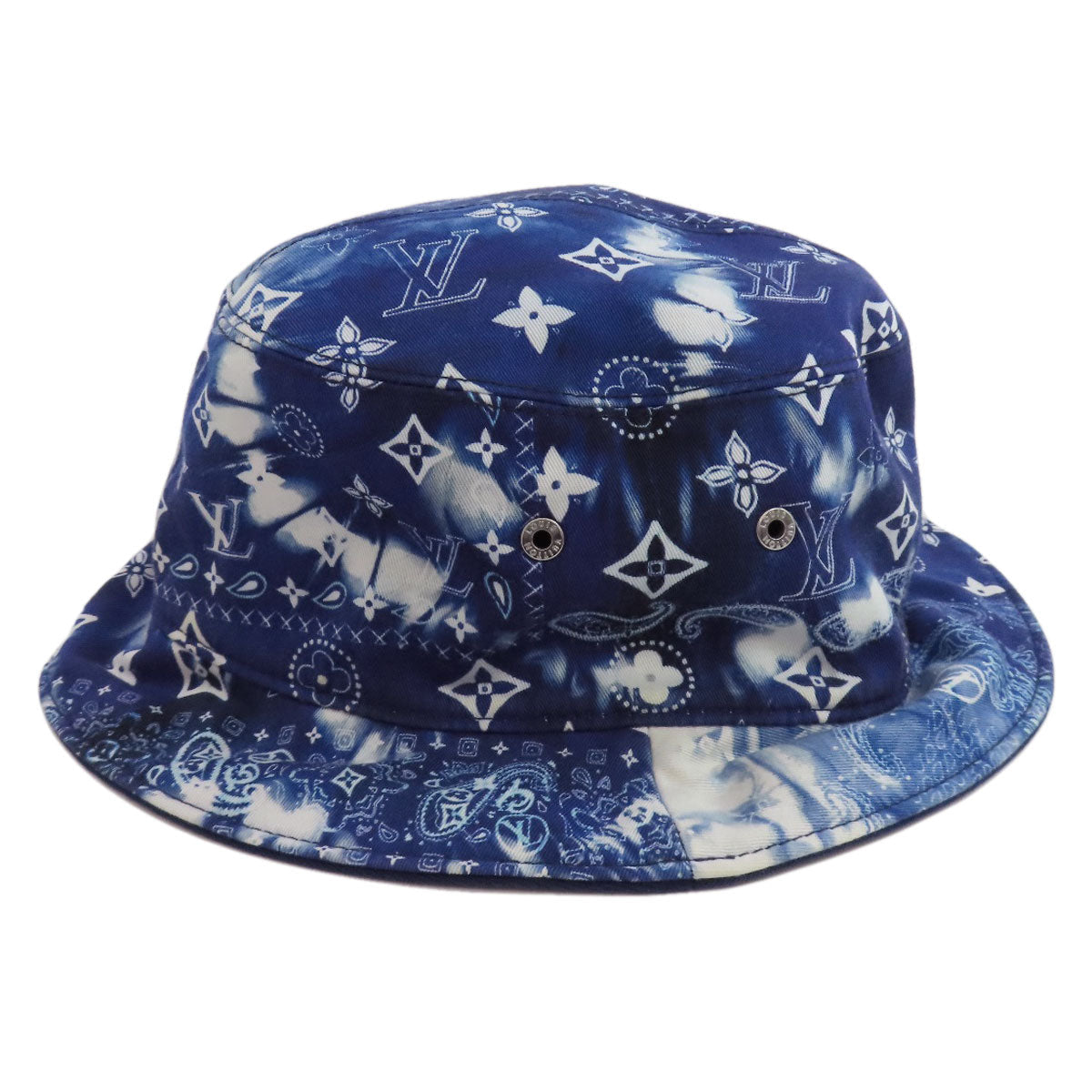 Louis Vuitton Bonnet Bandana Print Monogram Canvas Blue Hat