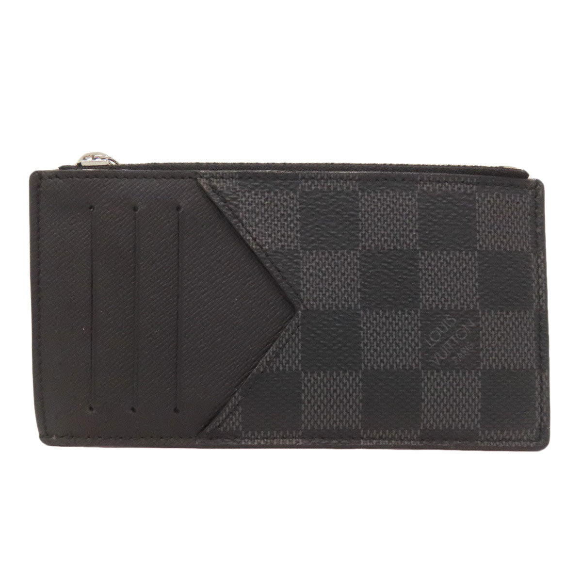 Louis Vuitton Coin N64038 Damier Coin holder Canvas Black Wallet Case 3