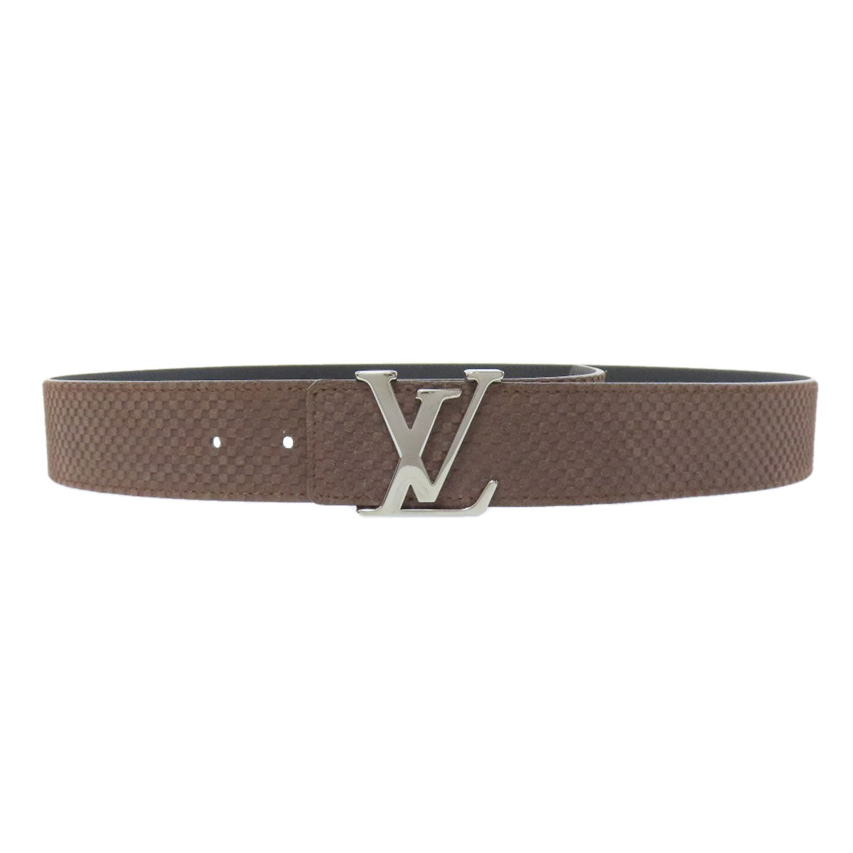 Louis Vuitton M6876 Sao Tulle Initial Leather Brown Belt