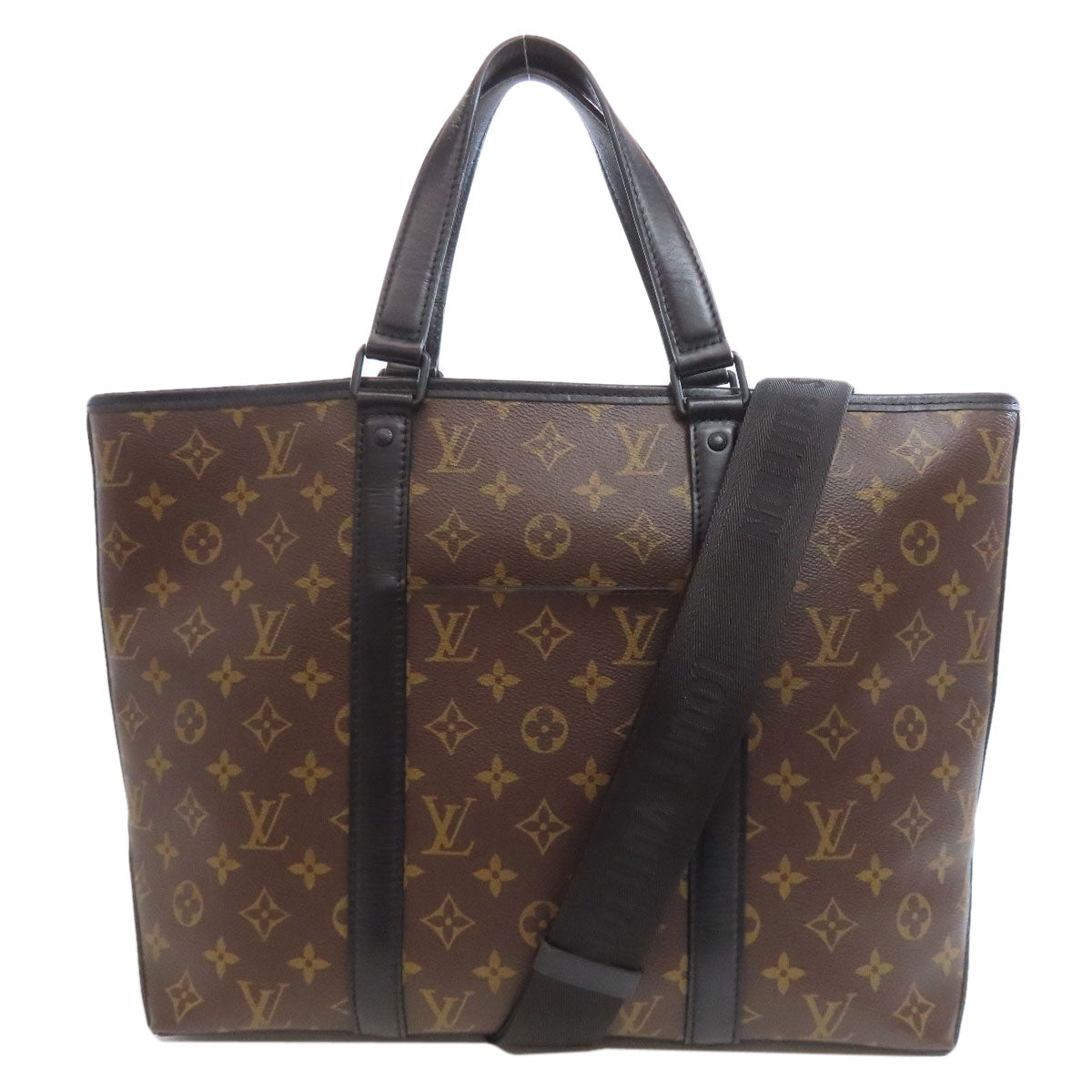 Louis Vuitton M45734 Macassar Weekend Monogram Canvas Brown Tote Bag