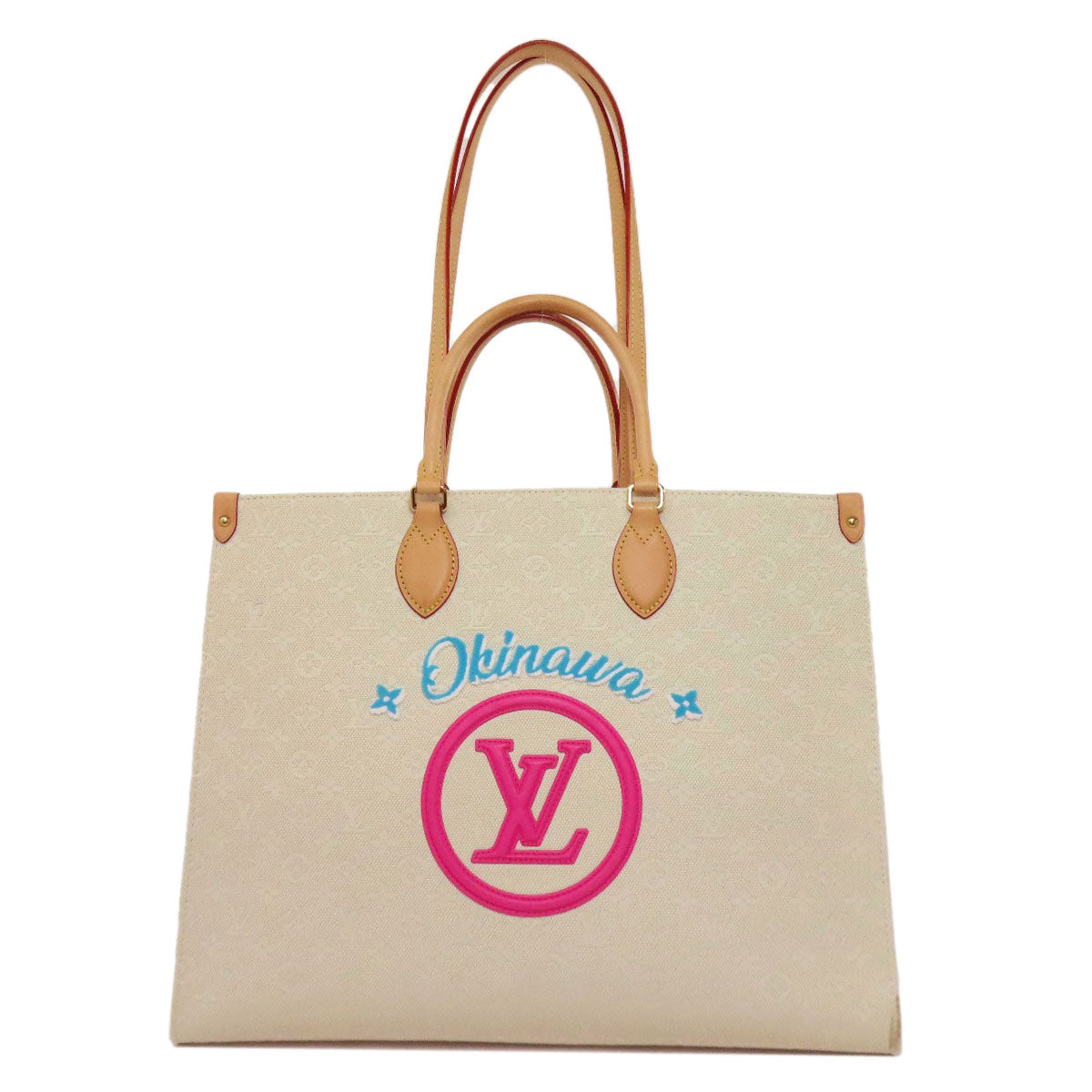 Louis Vuitton M20644 On Go GM Okinawa Canvas White Tote Bag
