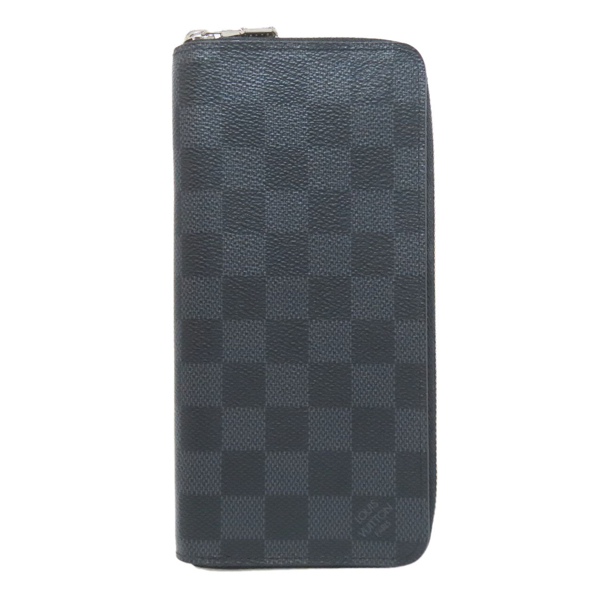 Louis Vuitton Long Purse Damier Zippy Vertical Canvas Black Wallet Case 2