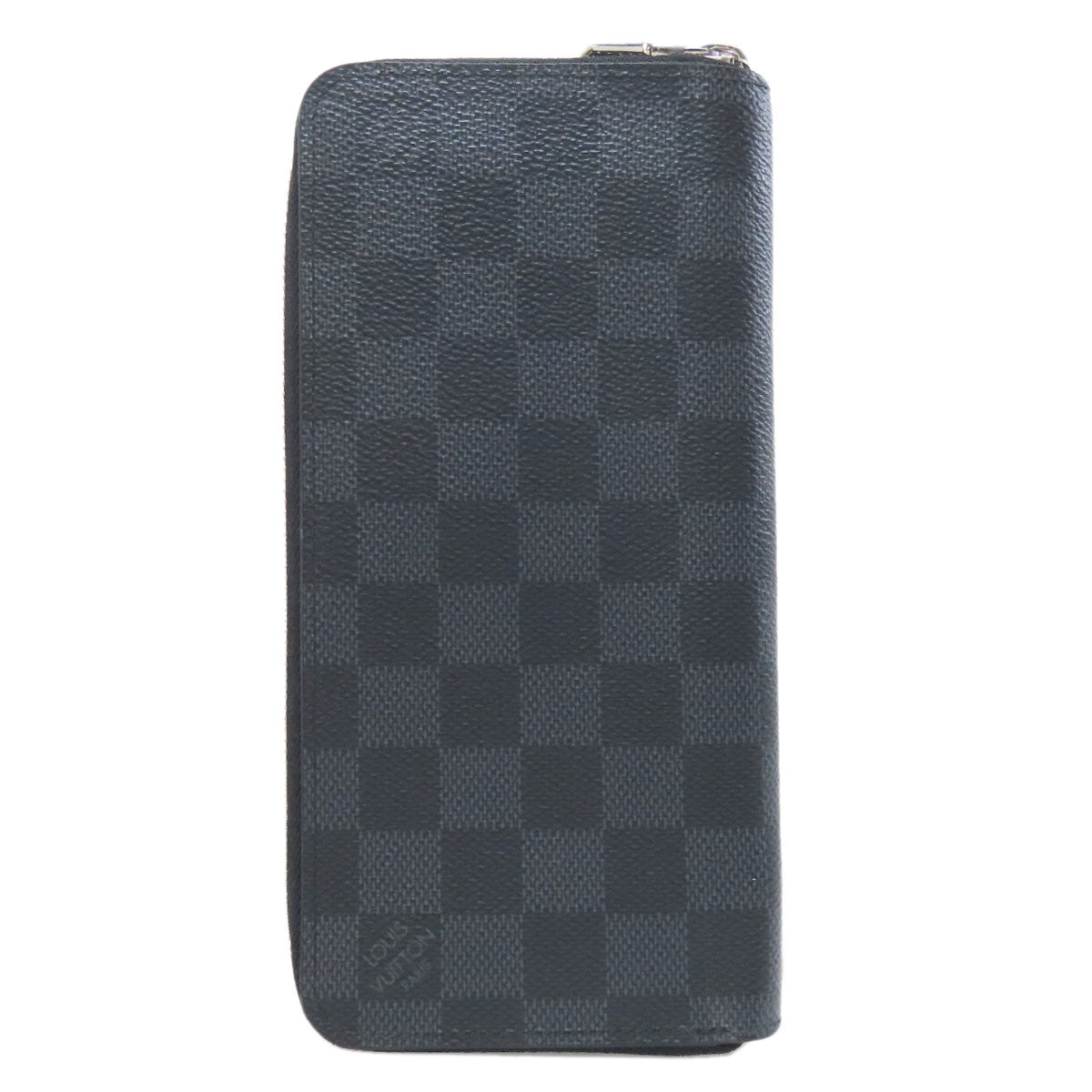 Louis Vuitton Long Purse Damier Zippy Vertical Canvas Black Wallet Case 2