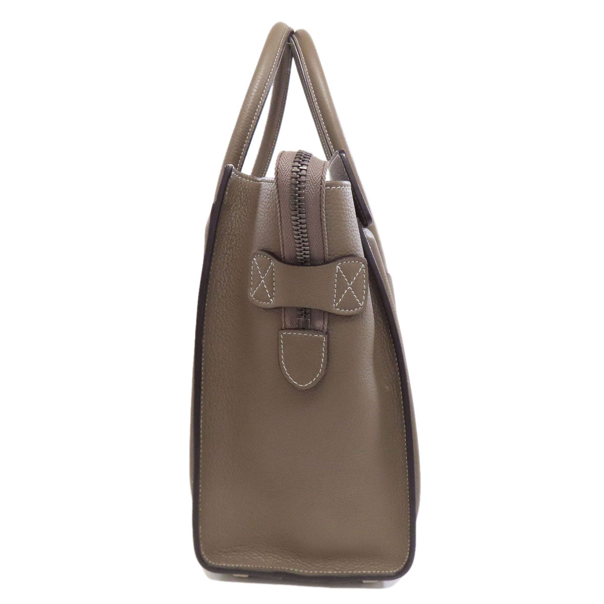 Tote Bag Calfskin Luggage Micro Brown