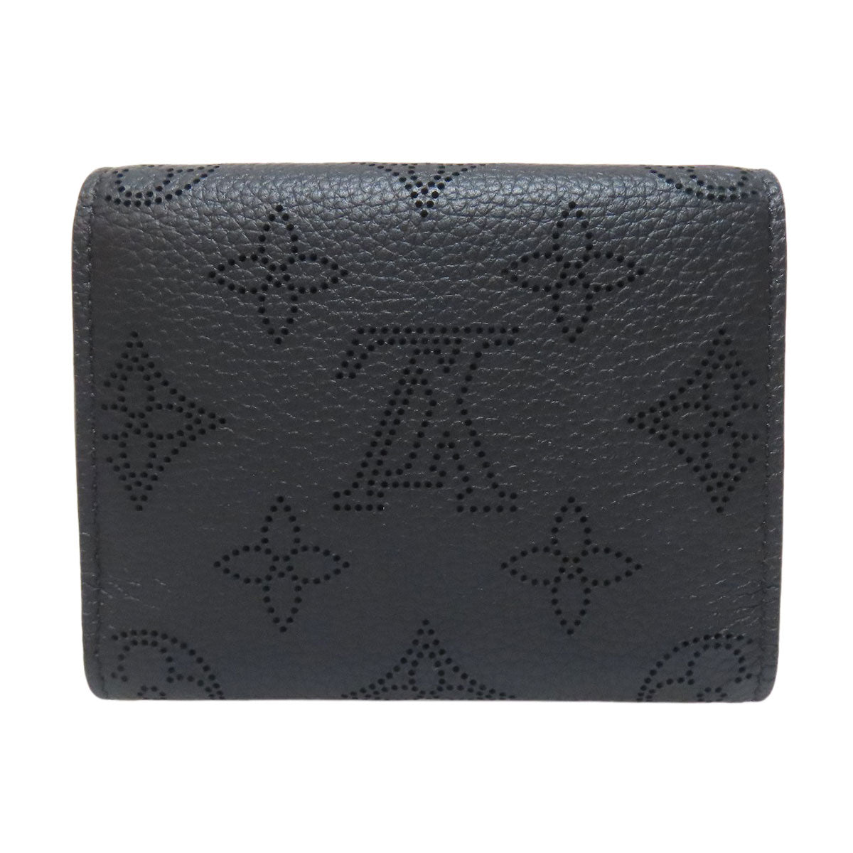 Louis Vuitton Bifold M67498 Mahina Portefeuille Iris Leather Black Wallet Case