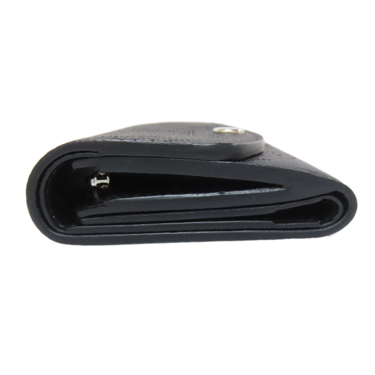 Louis Vuitton Bifold M67498 Mahina Portefeuille Iris Leather Black Wallet Case