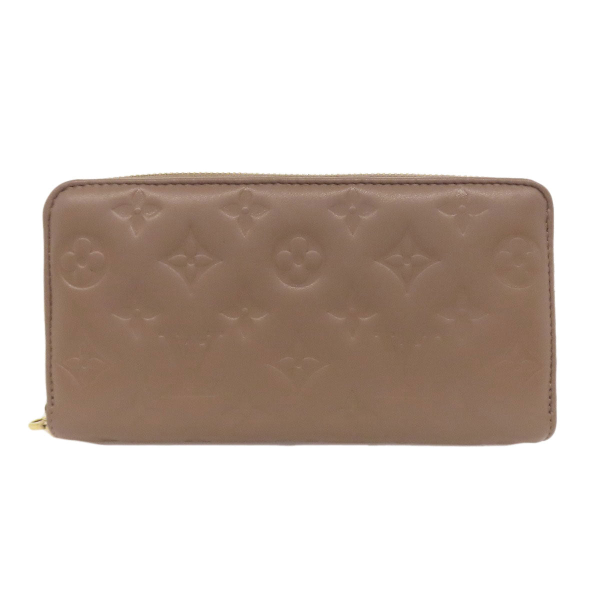 Louis Vuitton Long Purse M81511 Zippy Lambskin Brown Wallet Case