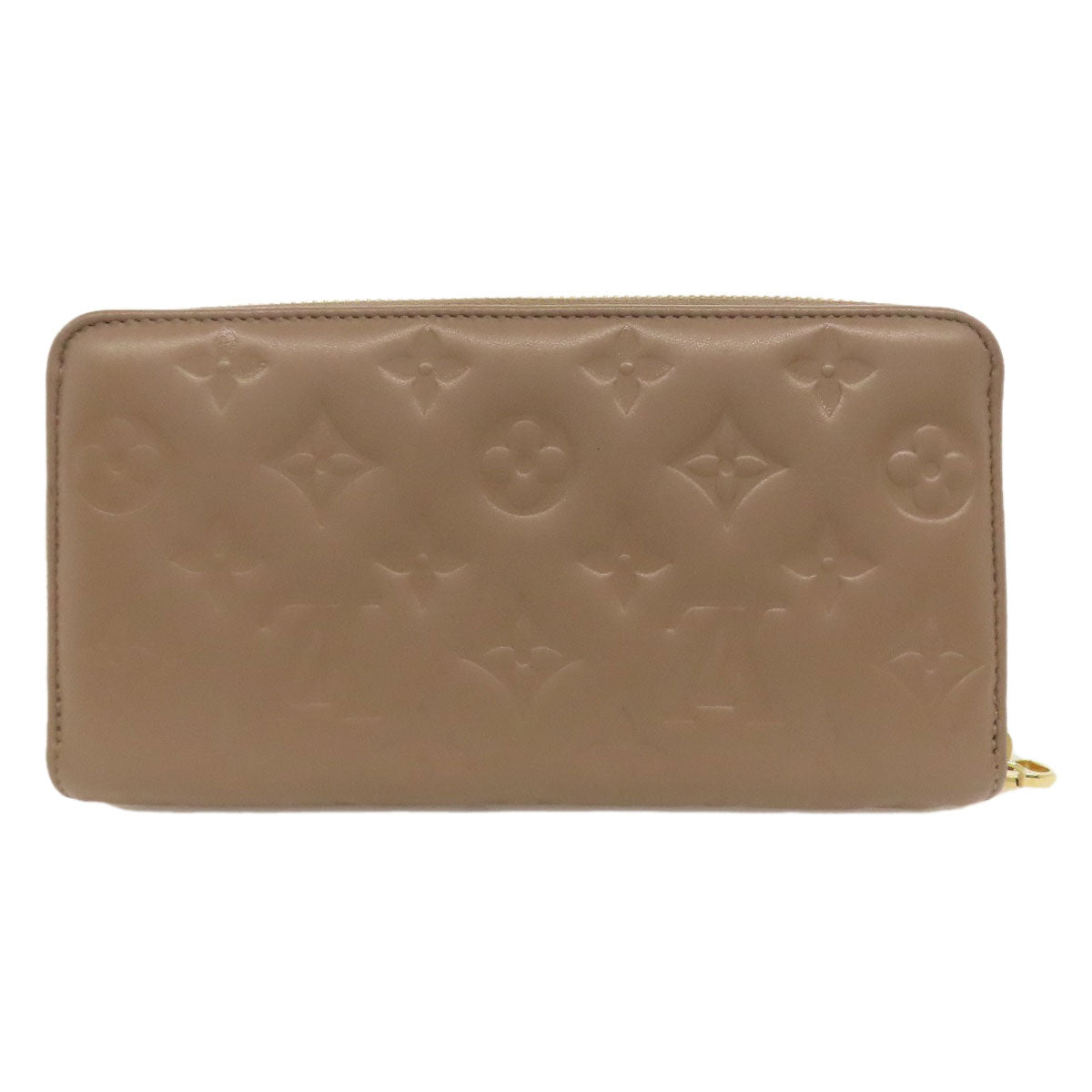 Louis Vuitton Long Purse M81511 Zippy Lambskin Brown Wallet Case
