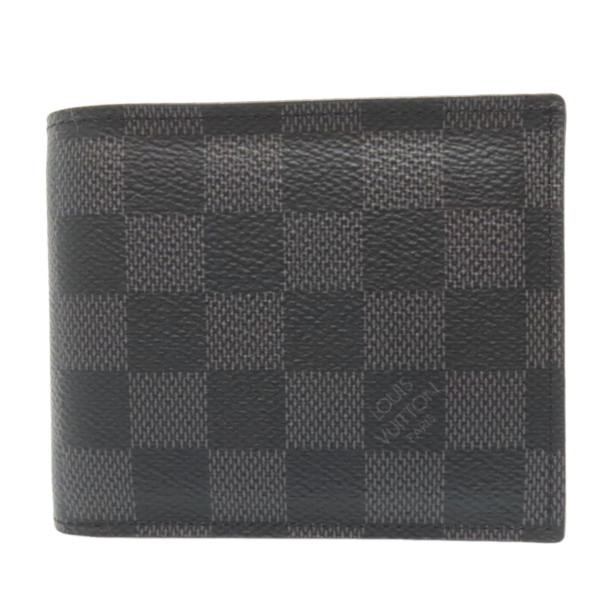 Louis Vuitton Bifold N60053 Damier Portefeuille Amerigo Canvas Gray Wallet Case