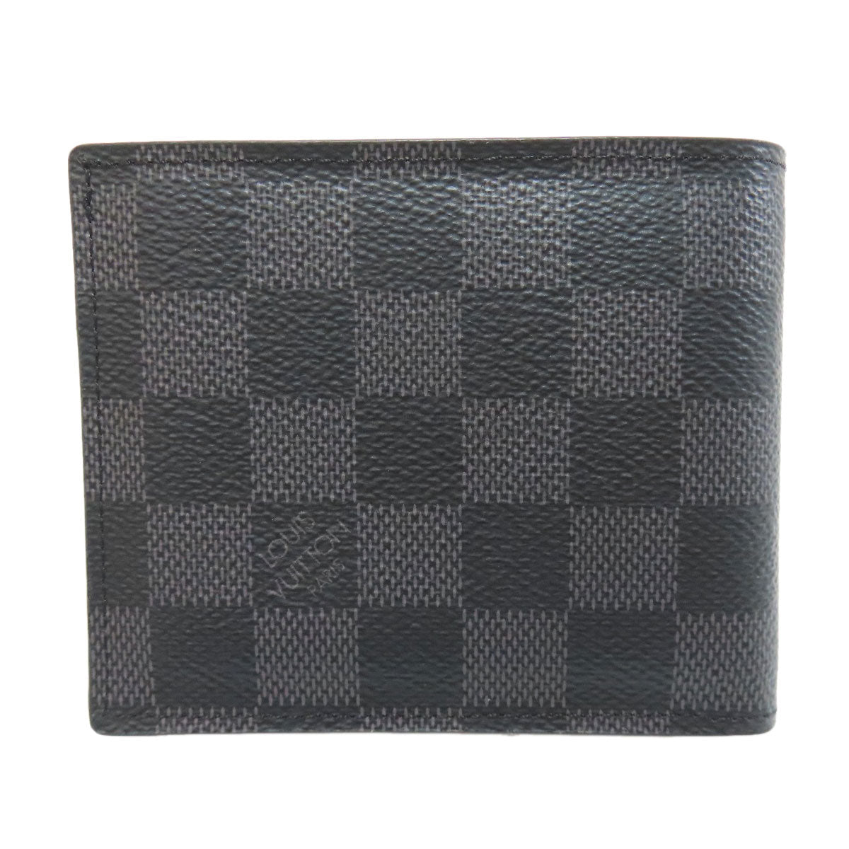 Louis Vuitton Bifold N60053 Damier Portefeuille Amerigo Canvas Gray Wallet Case