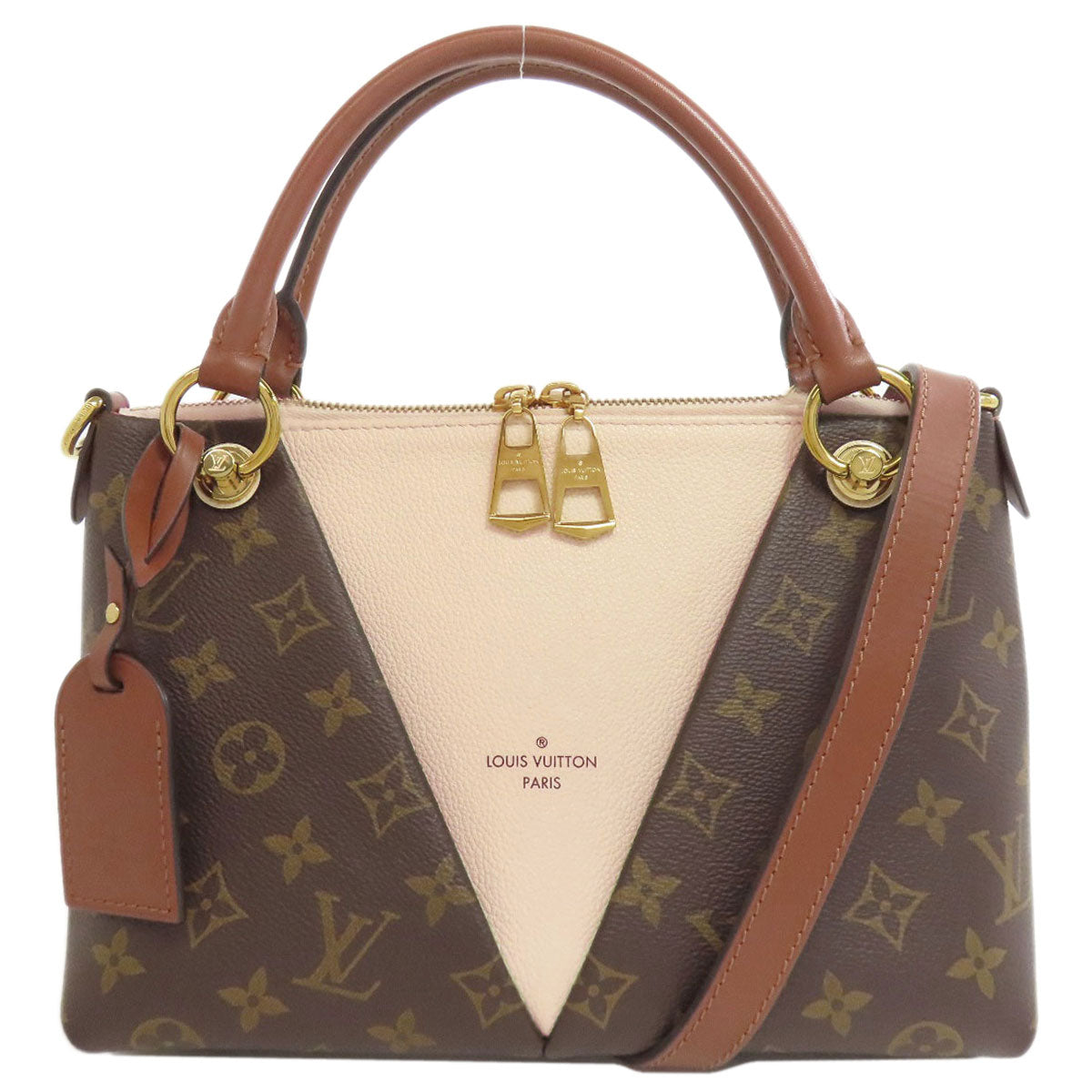 Louis Vuitton M44520 V BB Monogram Canvas Brown Tote Bag