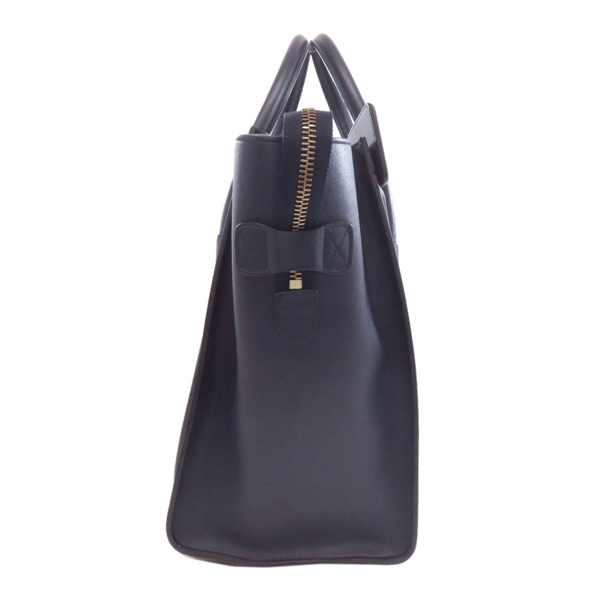 Tote Bag Calfskin Navy Luggage Medium