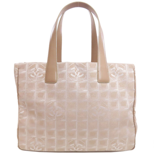 Chanel Nylon jacquard New Line Beige MM Travel Bag 2