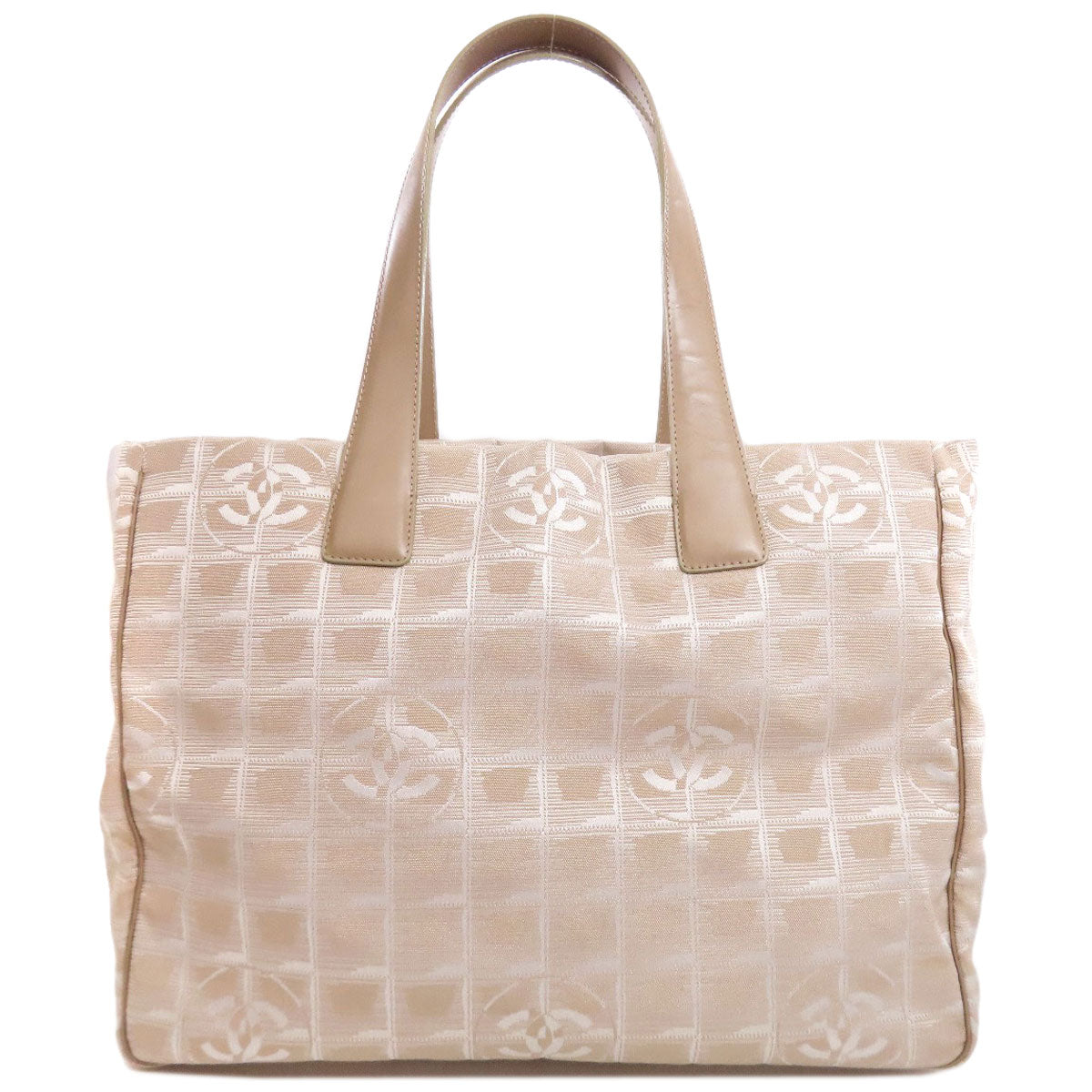 Chanel Nylon jacquard New Line Beige MM Travel Bag 2