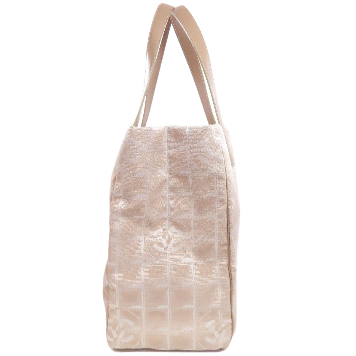 Chanel Nylon jacquard New Line Beige MM Travel Bag 2