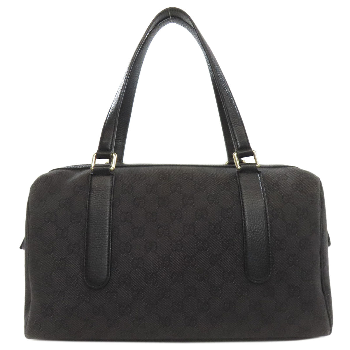 Gucci Boston Duffel GG Pattern Outlet Canvas Black Mini Bag