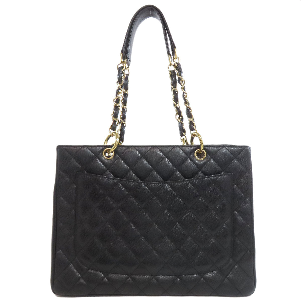 Chanel Grained Calfskin Skin Navy GTS COCO Gold Tote Bag