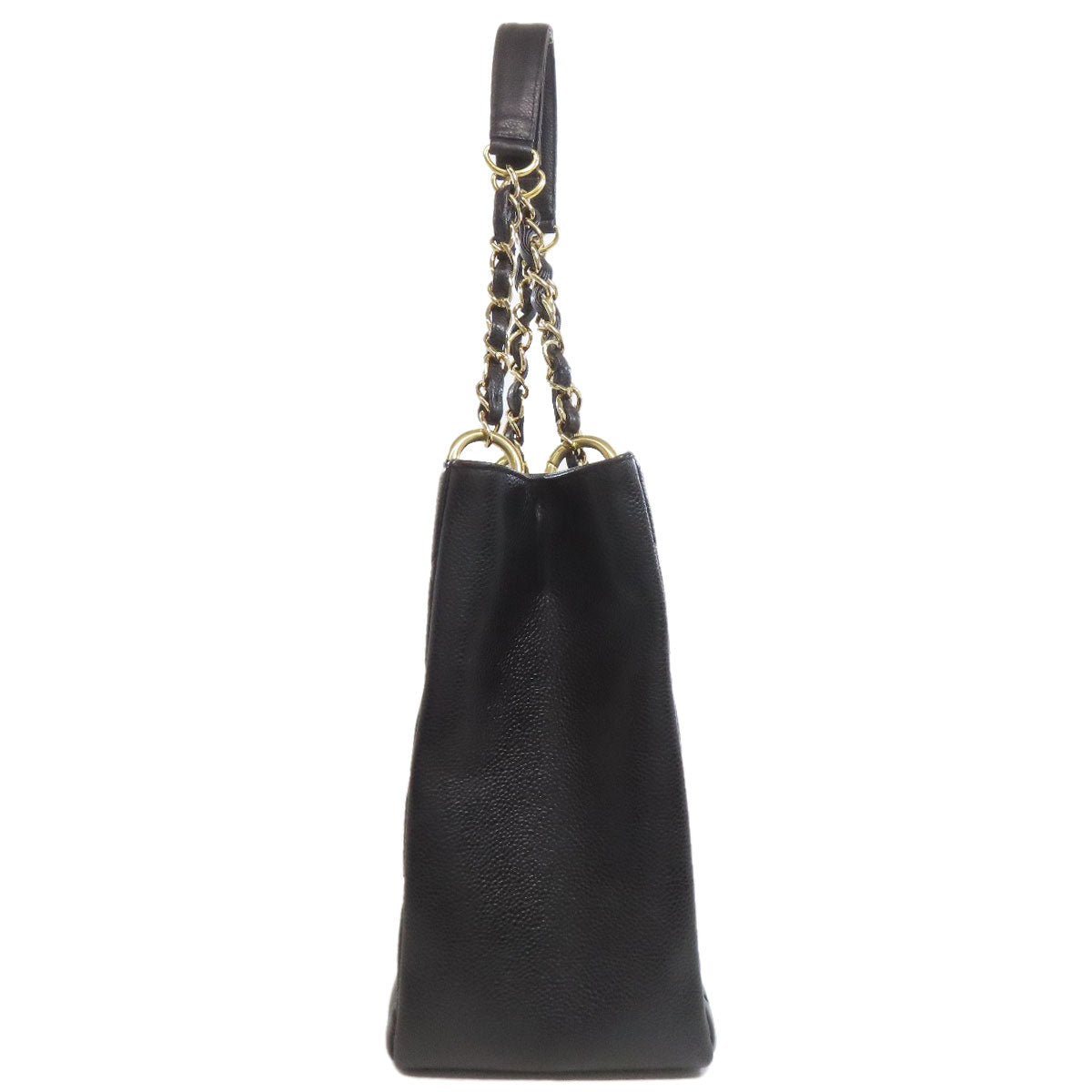 Chanel Grained Calfskin Skin Navy GTS COCO Gold Tote Bag