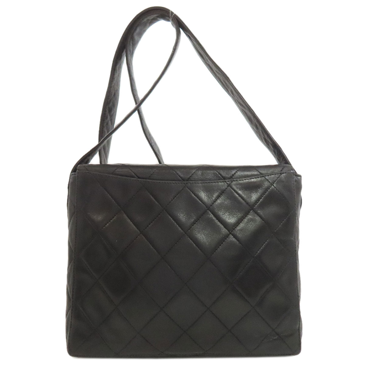 Chanel lambskin Matelasse COCO Mark Black Gold Shoulder Bag