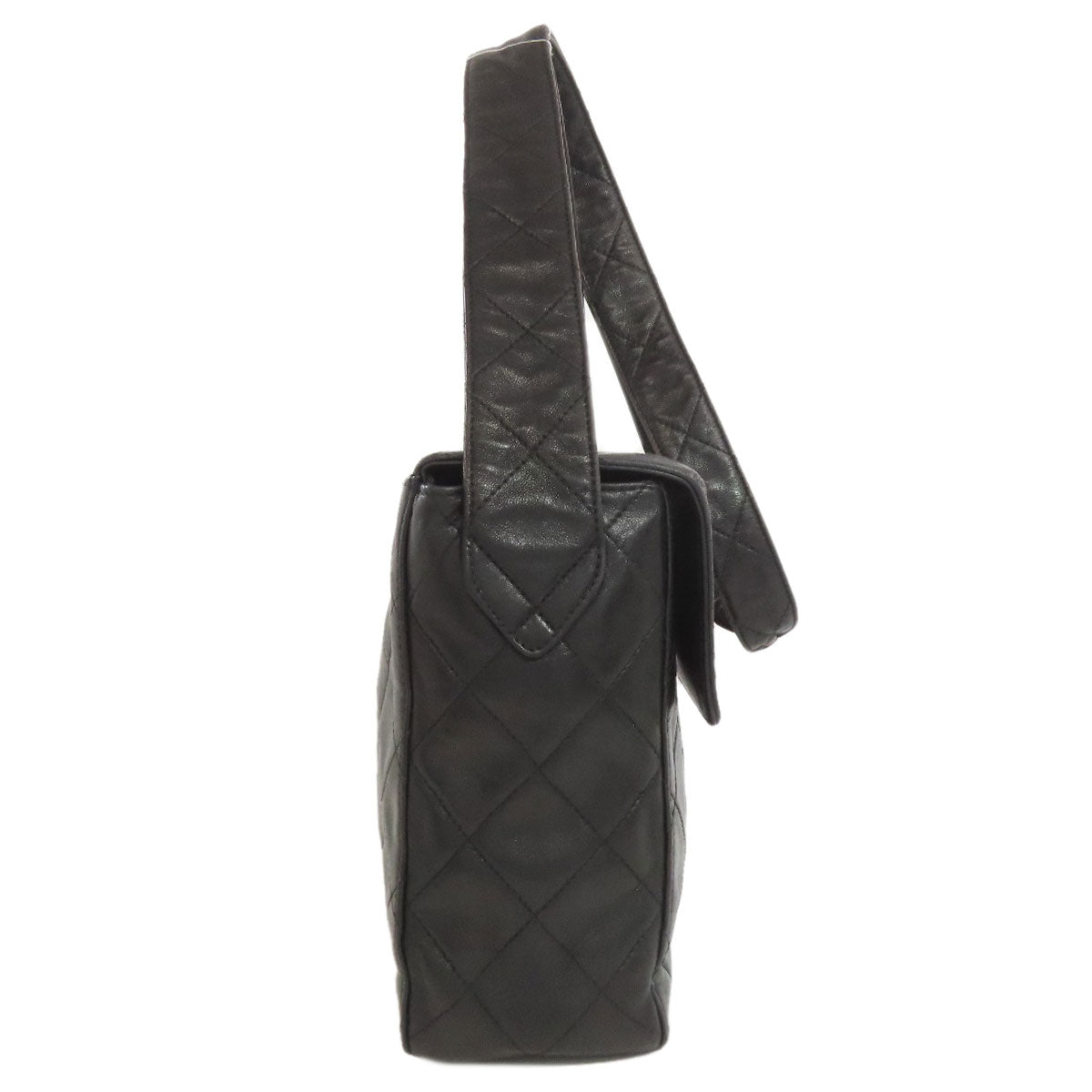 Chanel lambskin Matelasse COCO Mark Black Gold Shoulder Bag