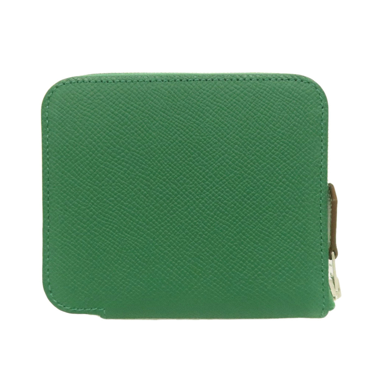 Coin Case Epsom Azap Silkin Compact Silvermetal Green Travel Bag