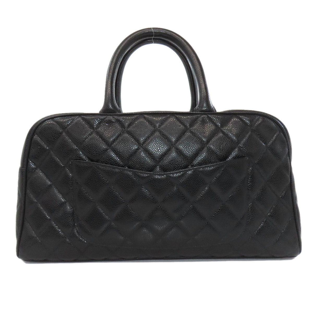Chanel Boston Duffel Grained Calfskin Skin Matelasse Black Gold Travel Bag