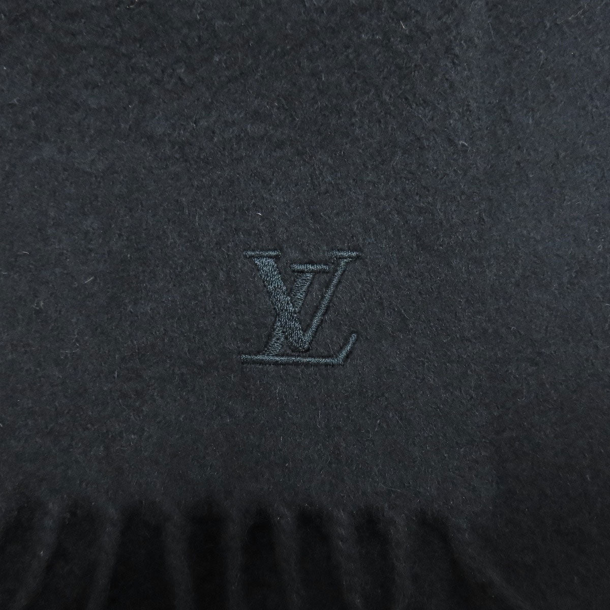 Louis Vuitton Scarf M75362 cashmere Esharp Geraum Black