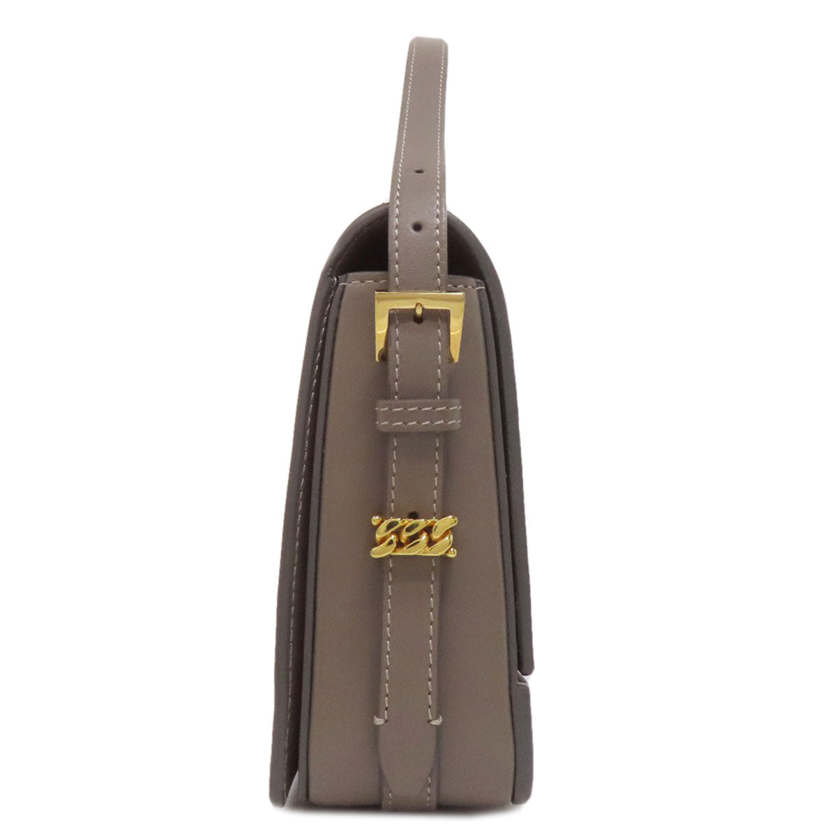 Burberry Shoulder Bag Enamel Gray Logo