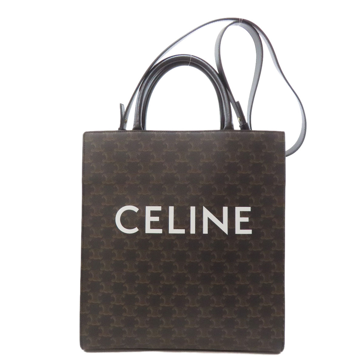 Pvc Vertical Cabas Triomphe Way Brown Travel Bag