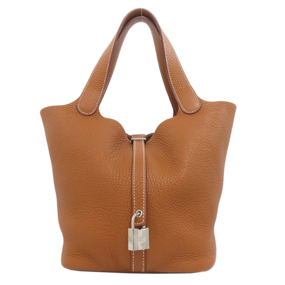 Taurillon Clemence Picotin Lock Mm Silvermetal Gold Travel Bag
