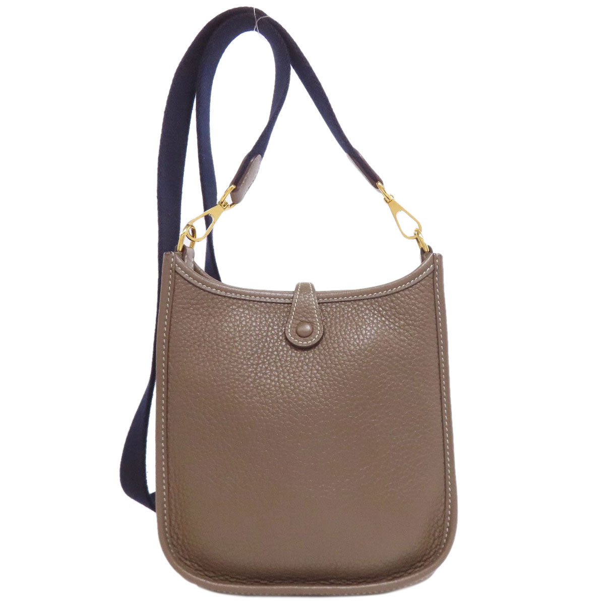 Hermes Shoulder Bag Taurillon Clemence Evelyn Amazone Etoupe Metal Beige Gold