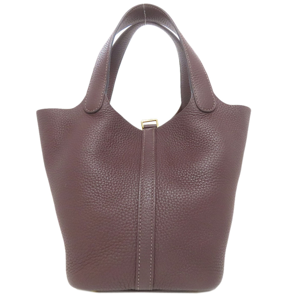 Taurillon Clemence Picotin Lock Pm Rouge Serie Red Gold Travel Bag