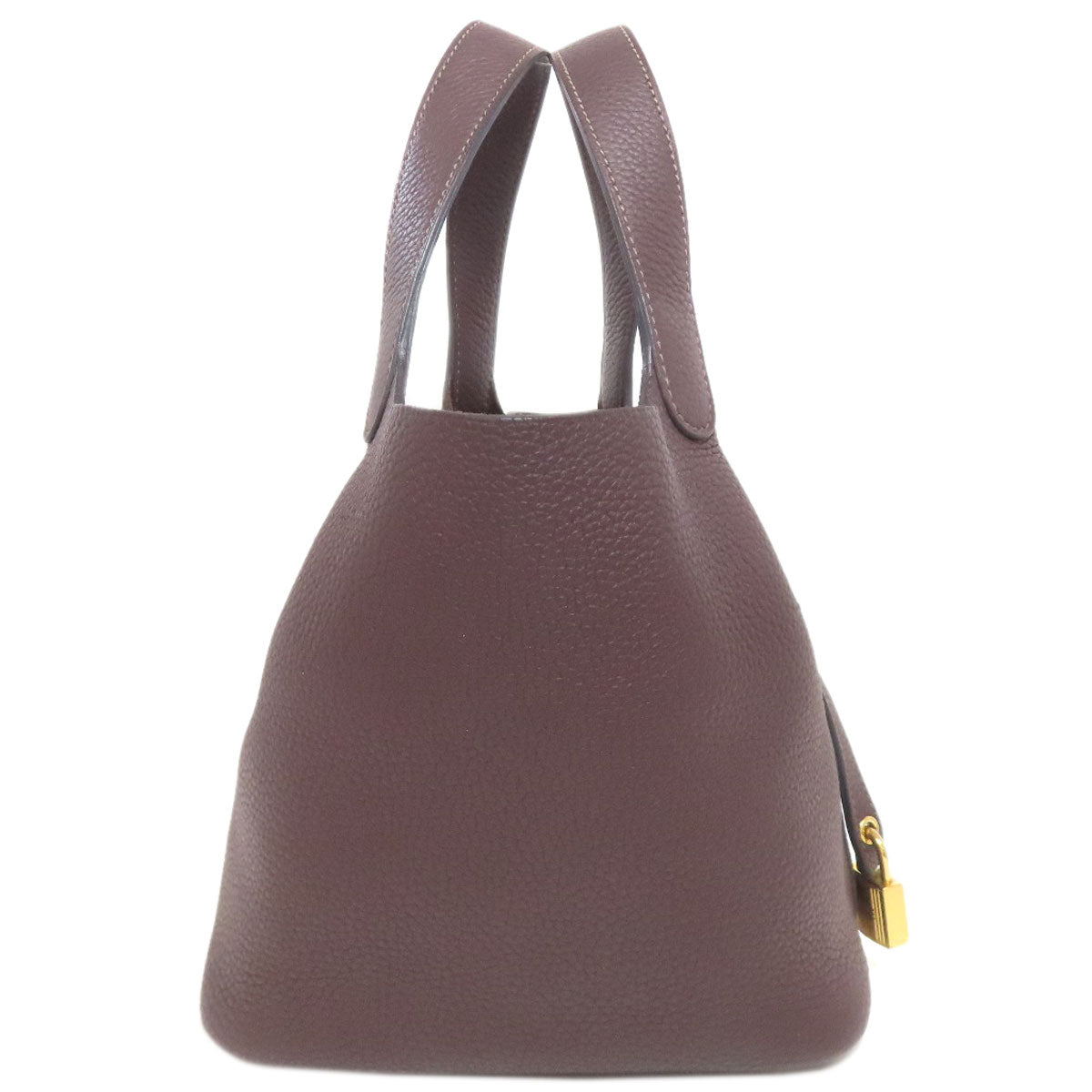 Taurillon Clemence Picotin Lock Pm Rouge Serie Red Gold Travel Bag