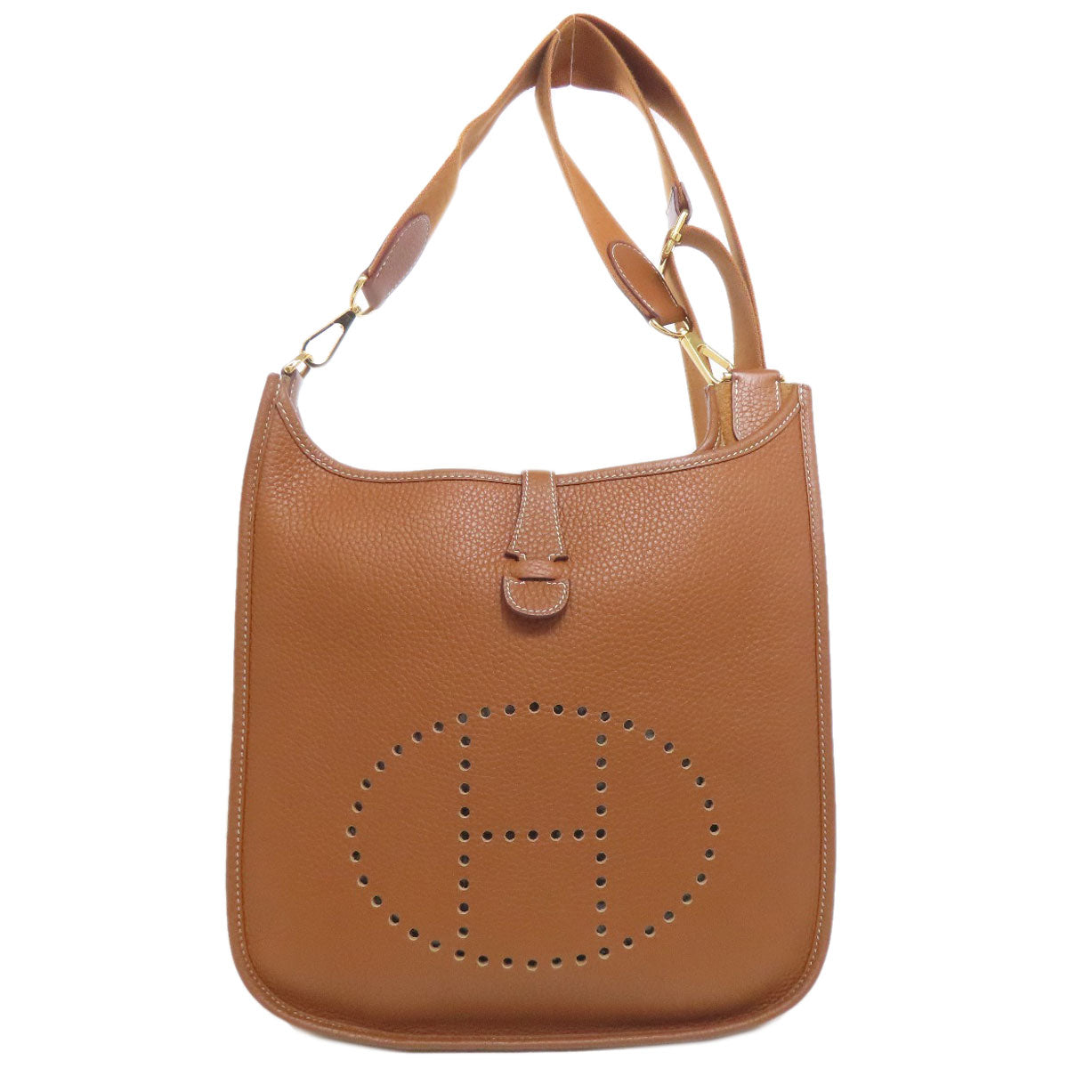 Hermes Shoulder Bag Taurillon Clemence Evelyn Pm Metal Gold