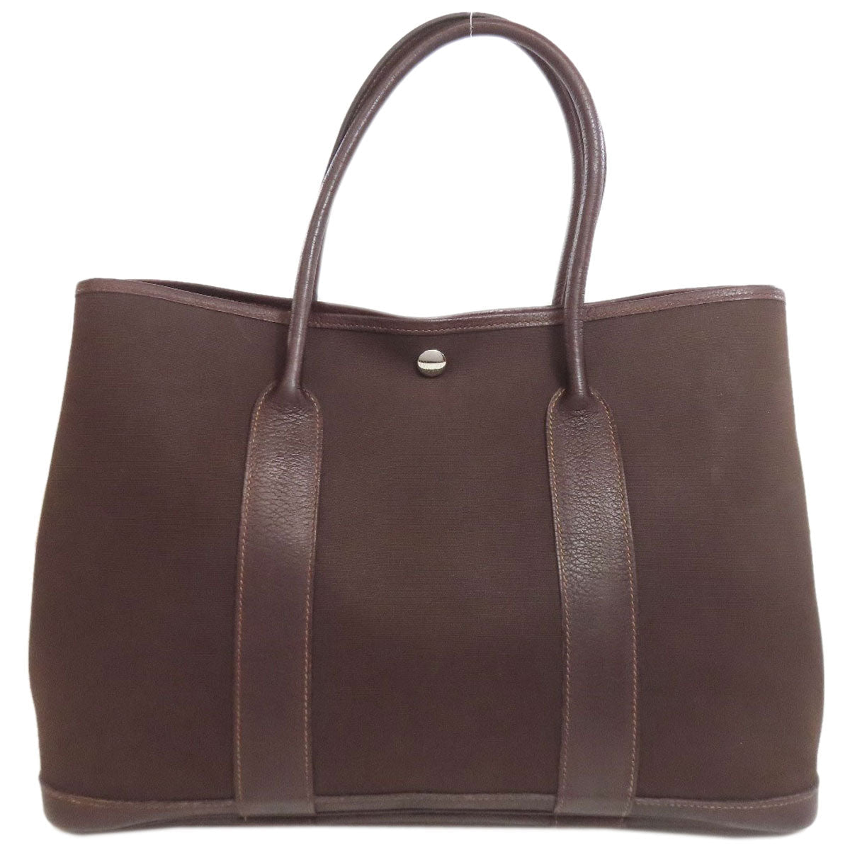 Hermes Tote Bag Towar Officche Garden Party Pm Silvermetal Brown