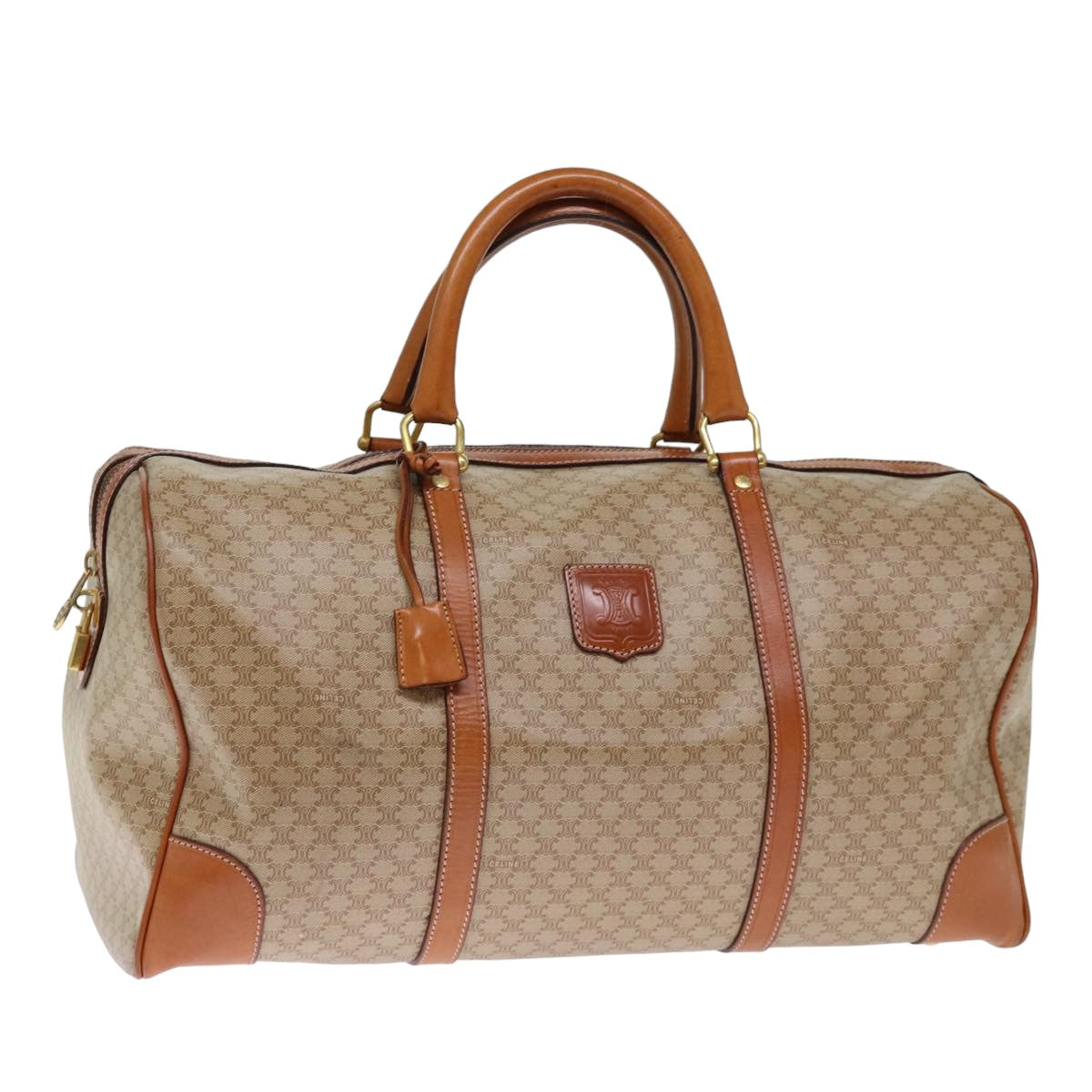Luxury Macadam Boston Bag Canvas Beige Travel Bag