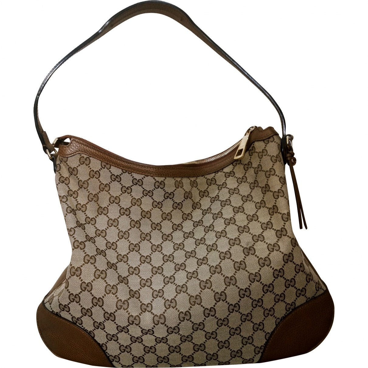 Gucci hobo brown cloth handbag