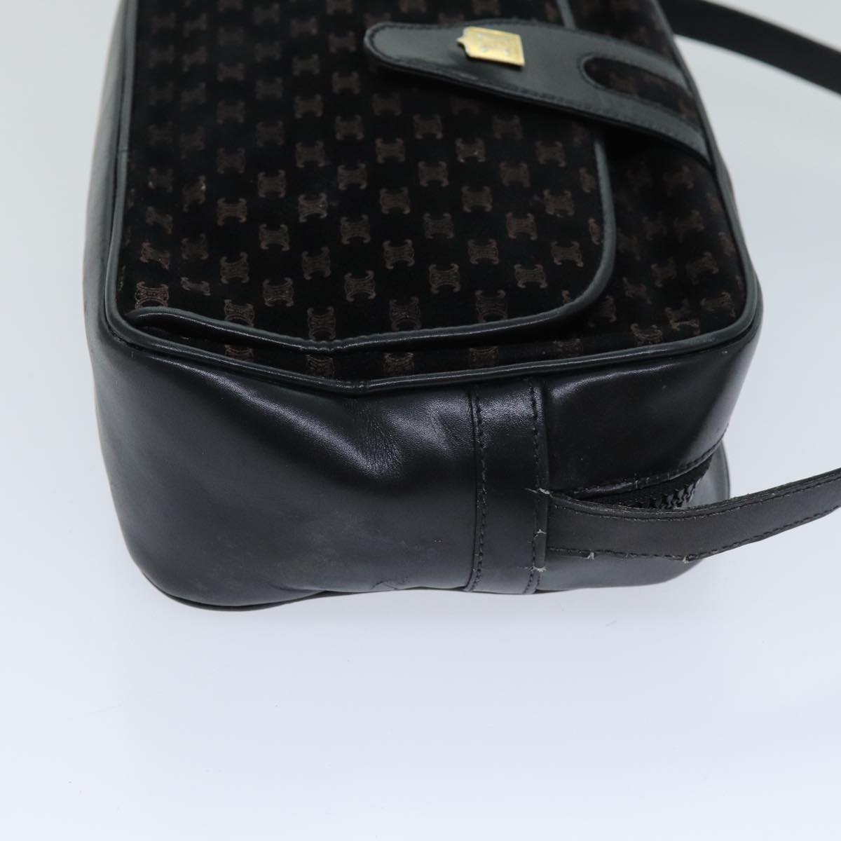 Luxury Macadam Shoulder Bag Canvas Black