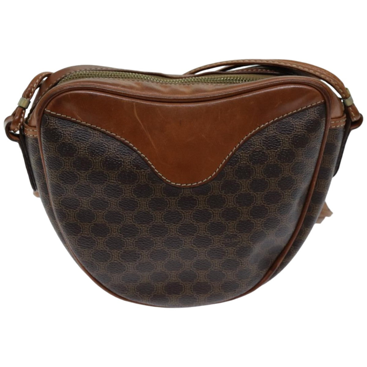 Luxury Macadam Shoulder Bag Pvc Canvas Brown