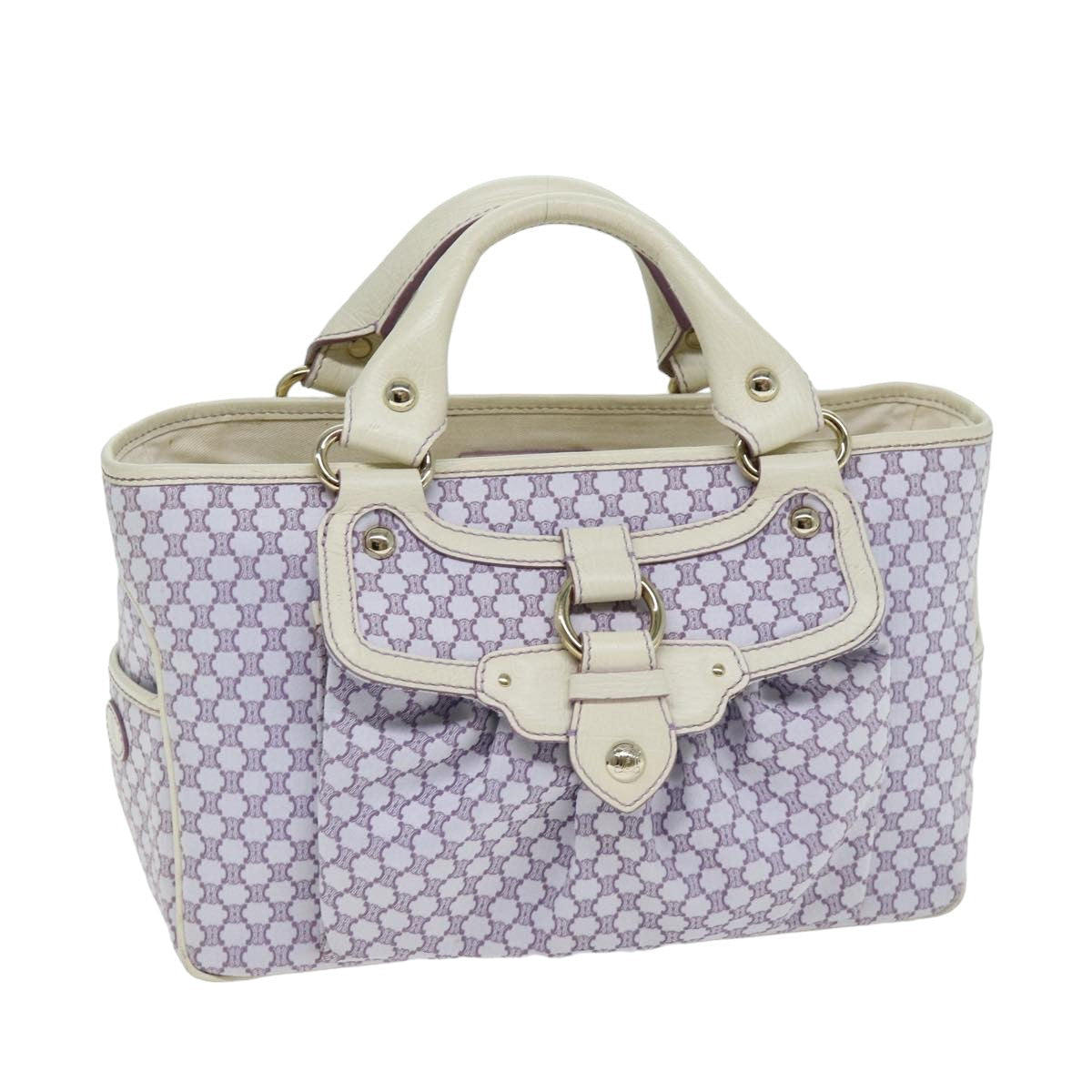 Luxury Macadam Tote Bag Purple Canvas