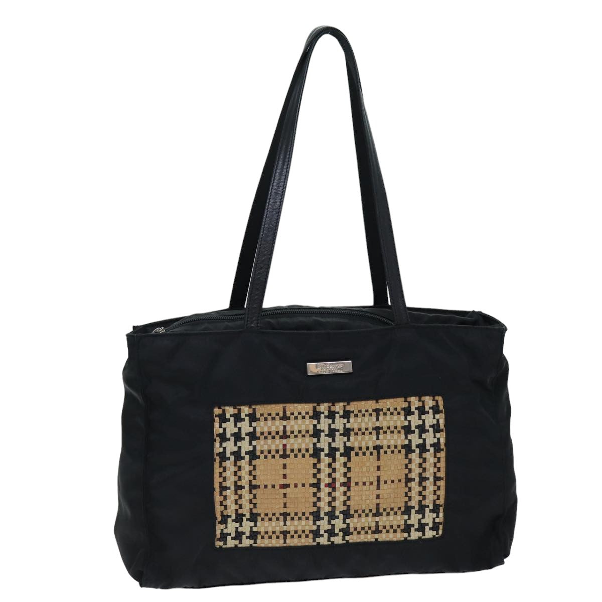 Burberry Luxury ss Tote Bag Auth Nylon Black