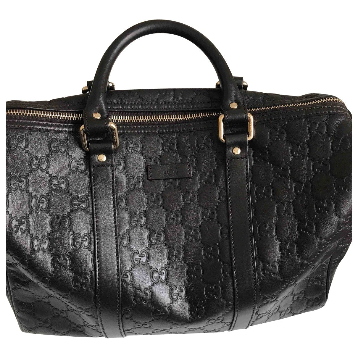 Gucci boston brown leather handbag