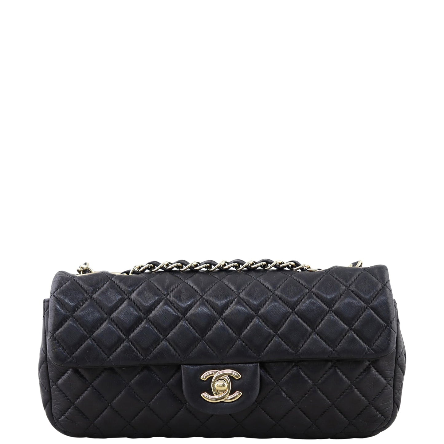 Chanel East West Valentine Bag Flap Handbag