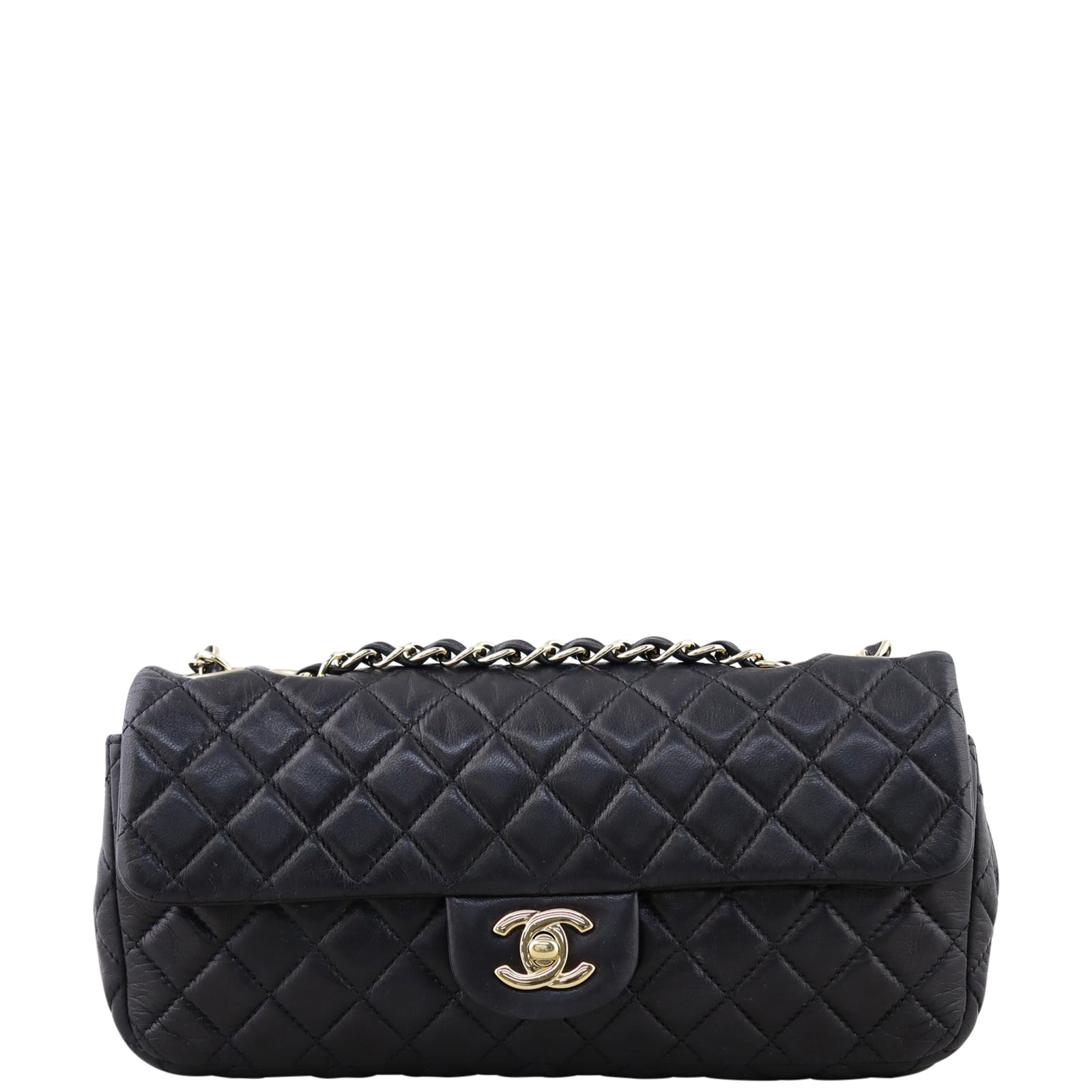 Chanel East West Valentine Bag Flap Handbag