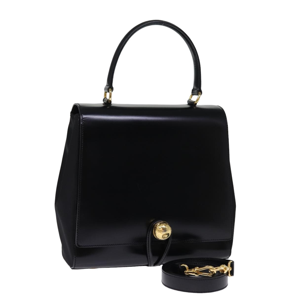 Luxury Hand Bag Patent Way Leather Black Travel Bag