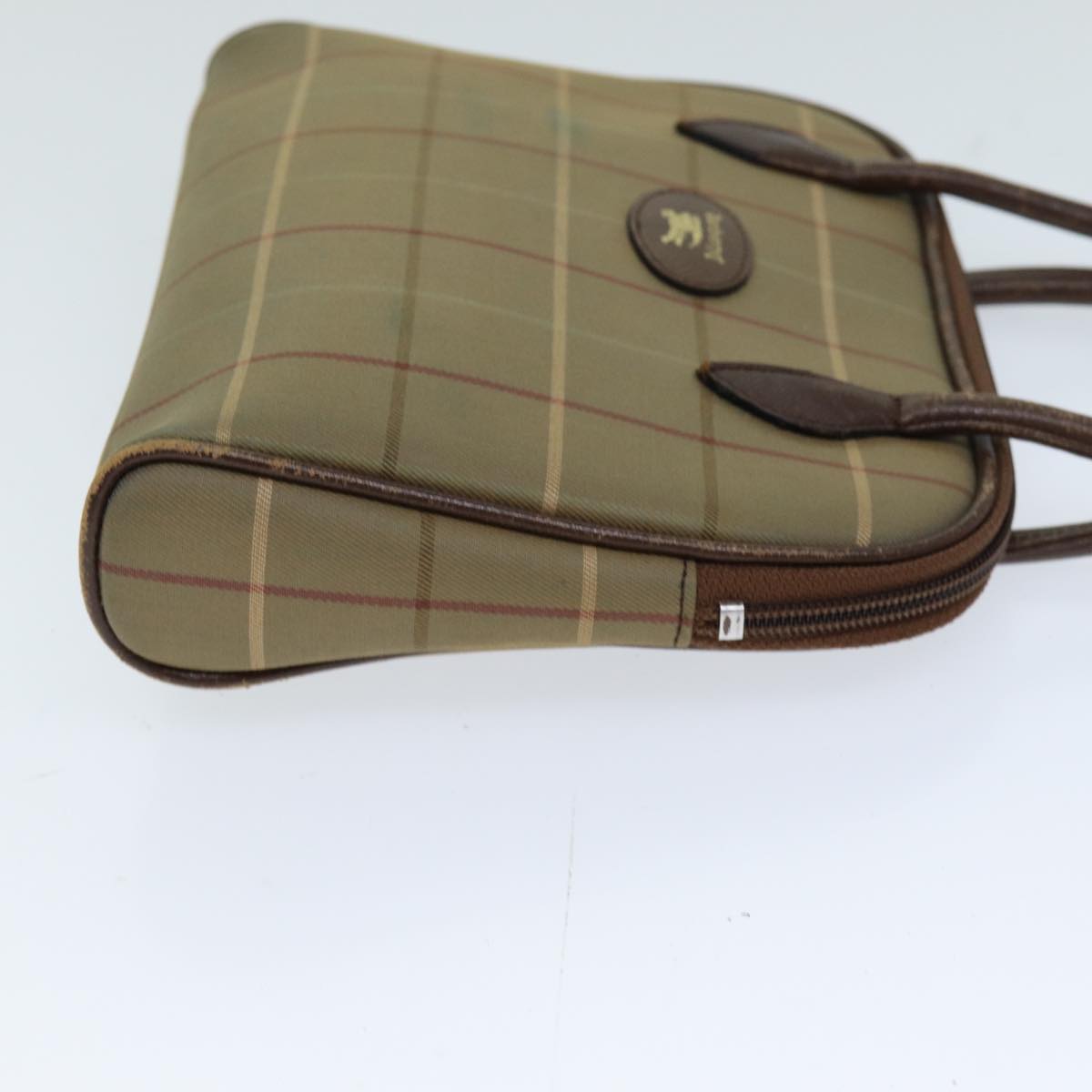 Burberry Luxury ss Nova Check Hand Bag Auth Canvas Beige Travel Bag Beige Auth 76501