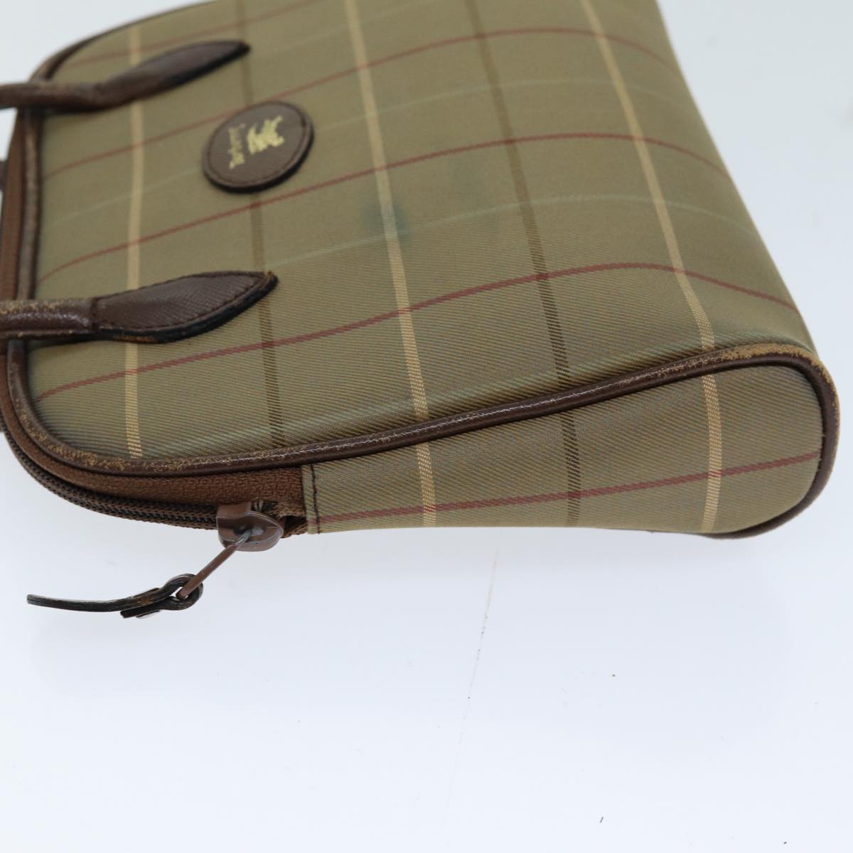 Burberry Luxury ss Nova Check Hand Bag Auth Canvas Beige Travel Bag Beige Auth 76501